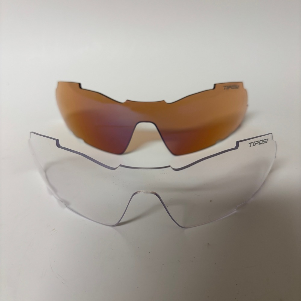Tifosi Replacement Lenses Clear and AC Red Clarion Mirror Cycling Sunglasses‎